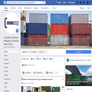 facebook page container option
