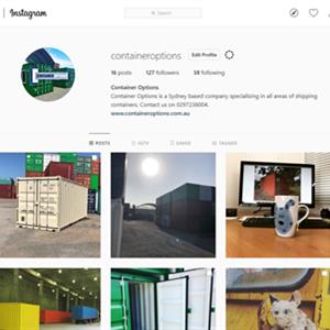 Instagram page container option