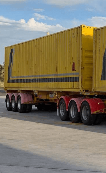 loaded container