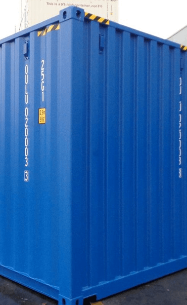 Blue Coloured Container